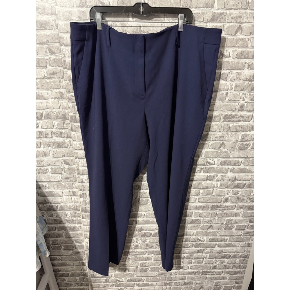Talbots Southampton Pant Navy Blue Straight Leg Dress Pants Plus Size 22W NWT